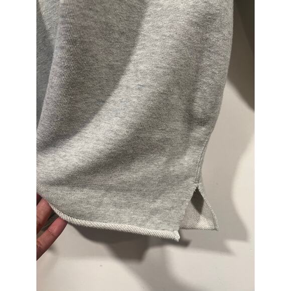 Aerie Big Chill Crew Neck Oversized Sweater Masc Casual Loungewear Cotton Gray - Picture 3 of 7